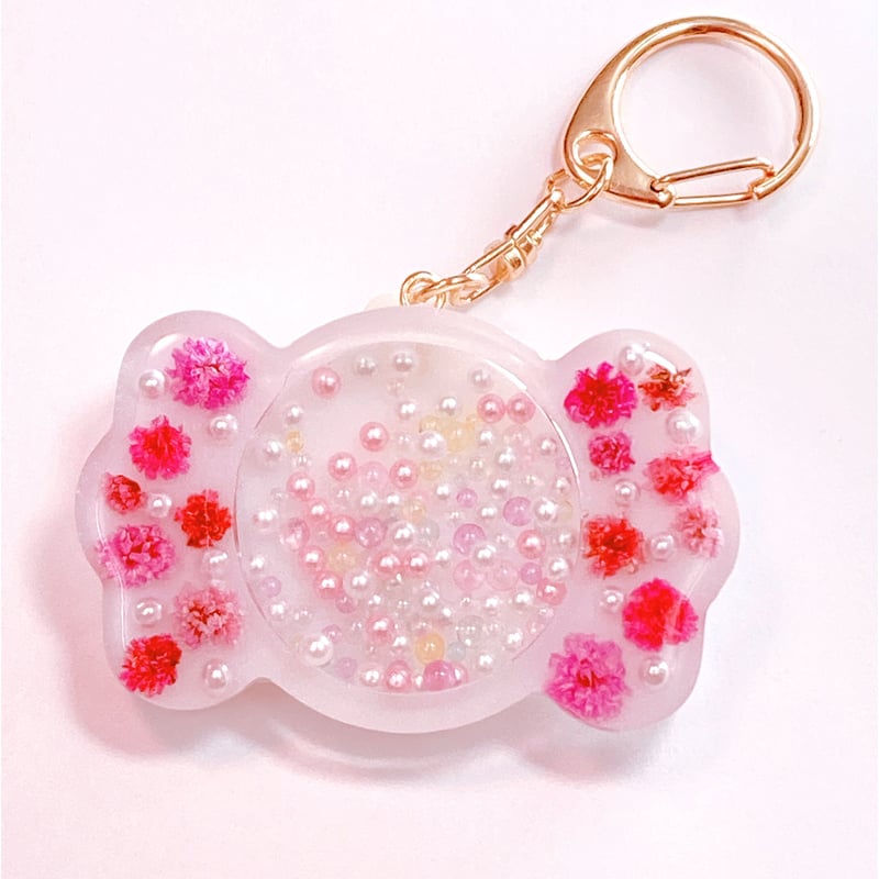 ミルキーみたいなキャンディキーホルダー | candy ribbon 