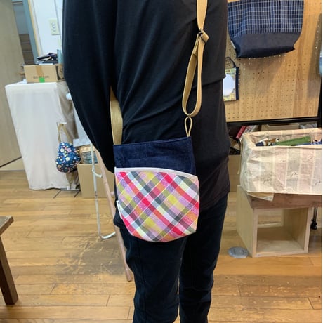 さをり織りポケットポシェット