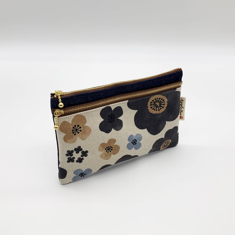 yukiemon hハンドメイド ストア ダブルファスナーポーチ 大 クリア