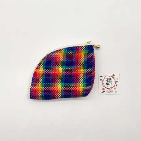 さをり・コインケース（厄除け7色織り）