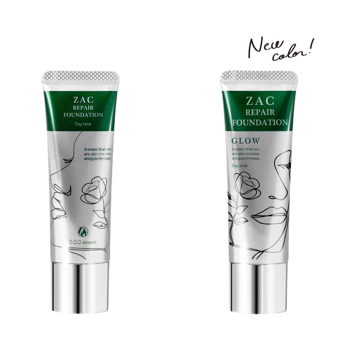 ドックスキンケア　ザックリペアファンデーション　GROW D.O.Cスキンケア ザック リペアファンデーション グロウ(2本