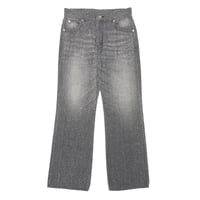 LEATHER SLID DENIM PANTS / BLACK | SKINS ONLINE