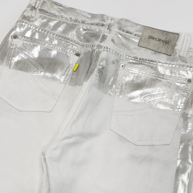 FOIL DENIM PANTS / WHITE | SKINS ONLINE STORE