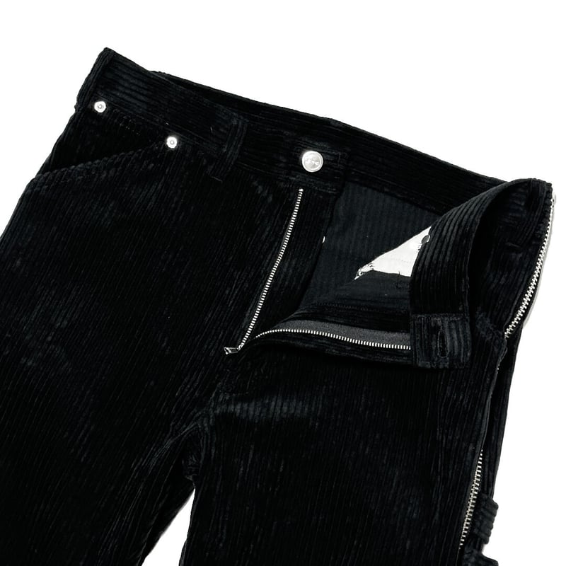 ZIPPER CORDUROY PANTS / BLACK | SKINS ONLINE STORE