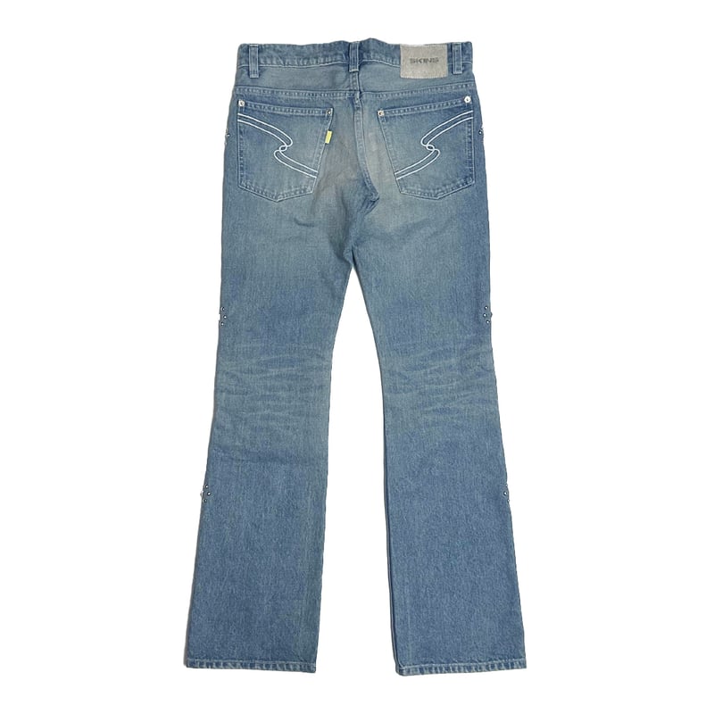 LIMITED】STUDS DAMAGED DENIM PANTS / INDIGO | S LIMITED】STUDS DAMAGED DENIM PANTS / INDIGO | S