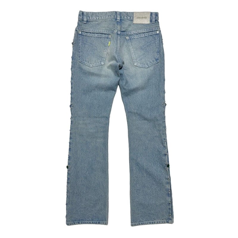 STUDS DAMAGED DENIM PANTS / INDIGO | SKINS ONLI STUDS DAMAGED DENIM PANTS / INDIGO | SKINS ONLI