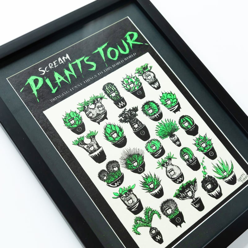 SCREAM PLANTS TOUR シルクスクリーン フレーム付きポスター | ファー