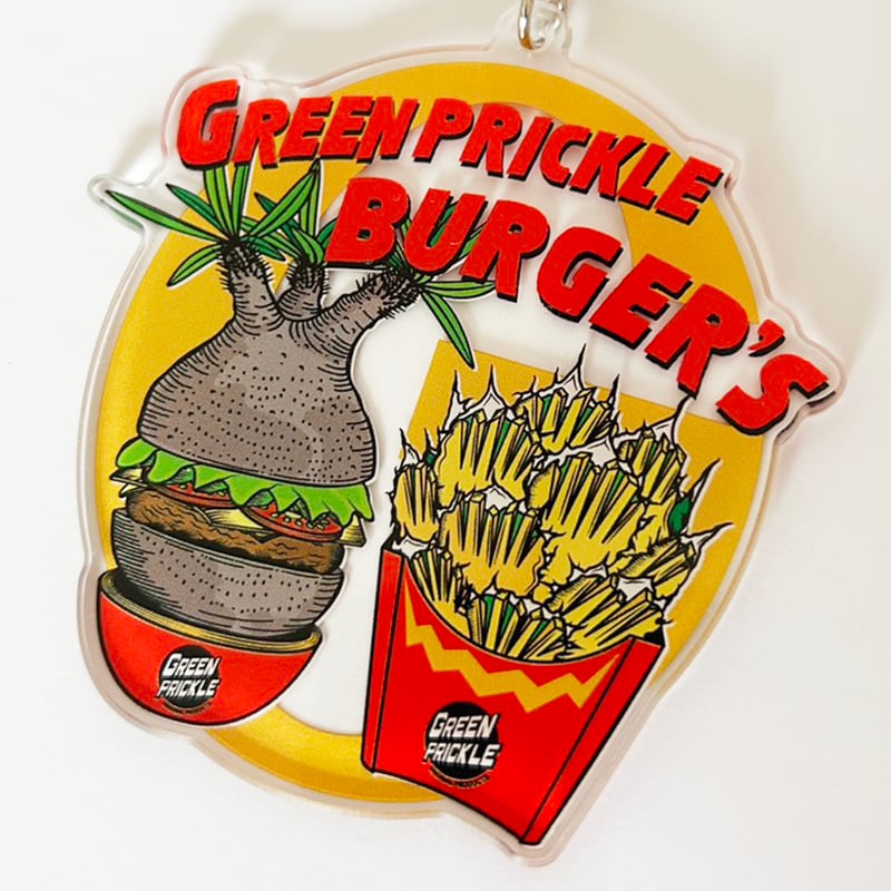 GREEN PRICKLE BURGERS アクリルキーホルダー | ファーニーズ商店