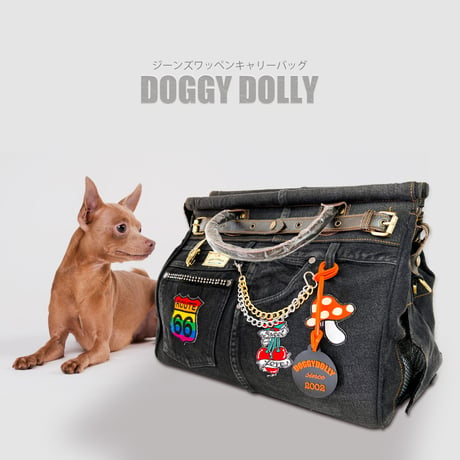 DOGGY DOLLY｜キャリーバッグ ブラックデニム