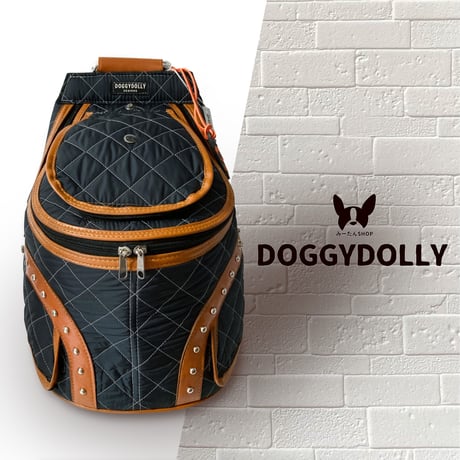 DOGGY DOLLY｜リュック型 キャリーバッグ キルト ブラック
