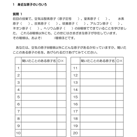 原子と物質