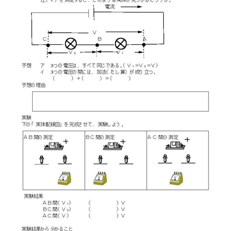 電圧の規則性を調べる