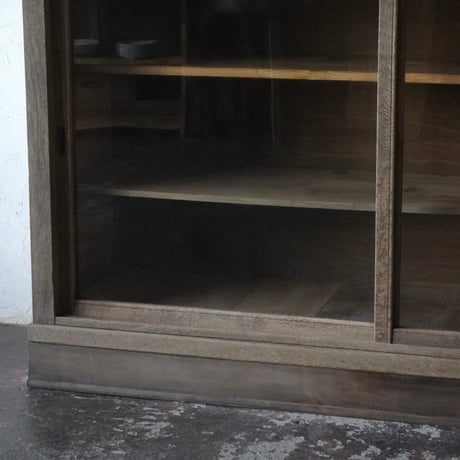 ガラス戸棚　カウンター　栗