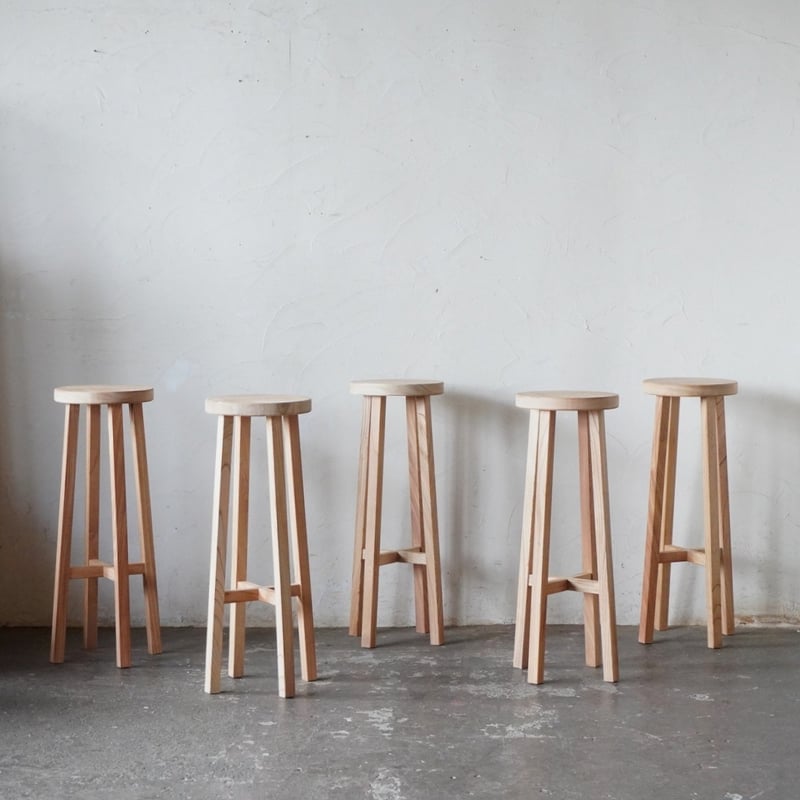 ハイスツール 欅 | DEMODE FUKUNAKA
