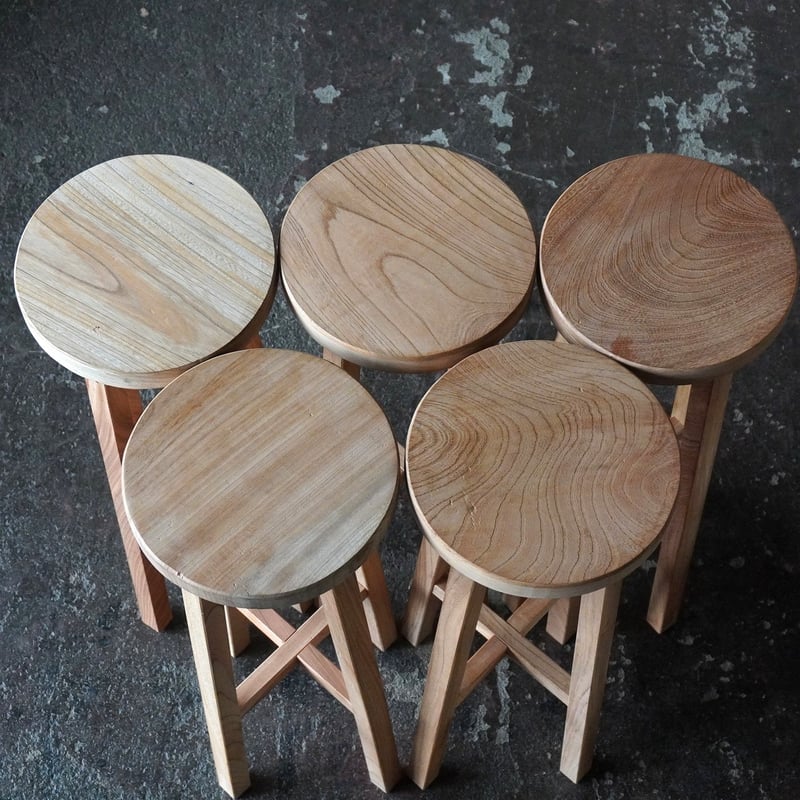 ハイスツール 欅 | DEMODE FUKUNAKA