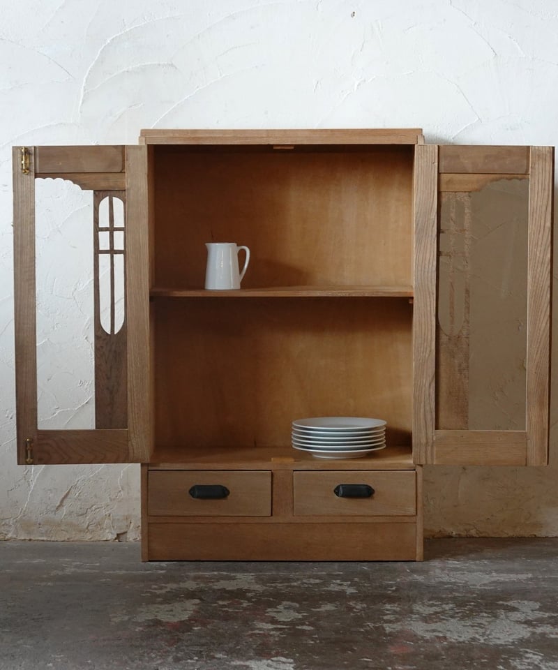 アンティーク　ガラス戸棚 ガラス戸棚 アンティークFUNNEL