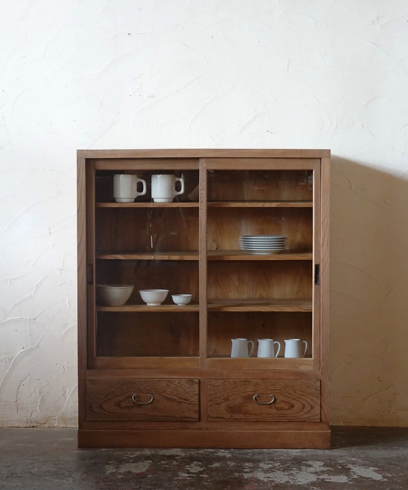 アンティーク　ガラス戸棚 ガラス戸棚 アンティークFUNNEL