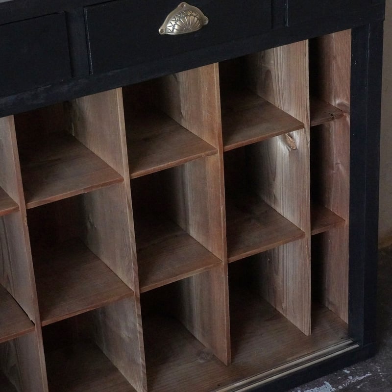 古い大きなガラス戸棚 ガラス戸棚 明治期 | DEMODE FUKUNAKA