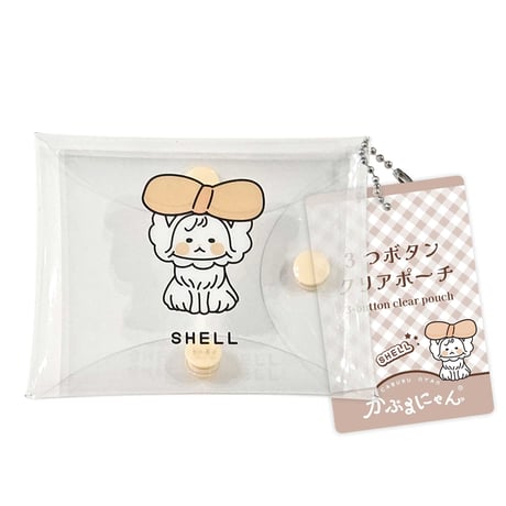 【オンライン限定】かぶるにゃん3つボタンクリアポーチ 5種コンプリートセット