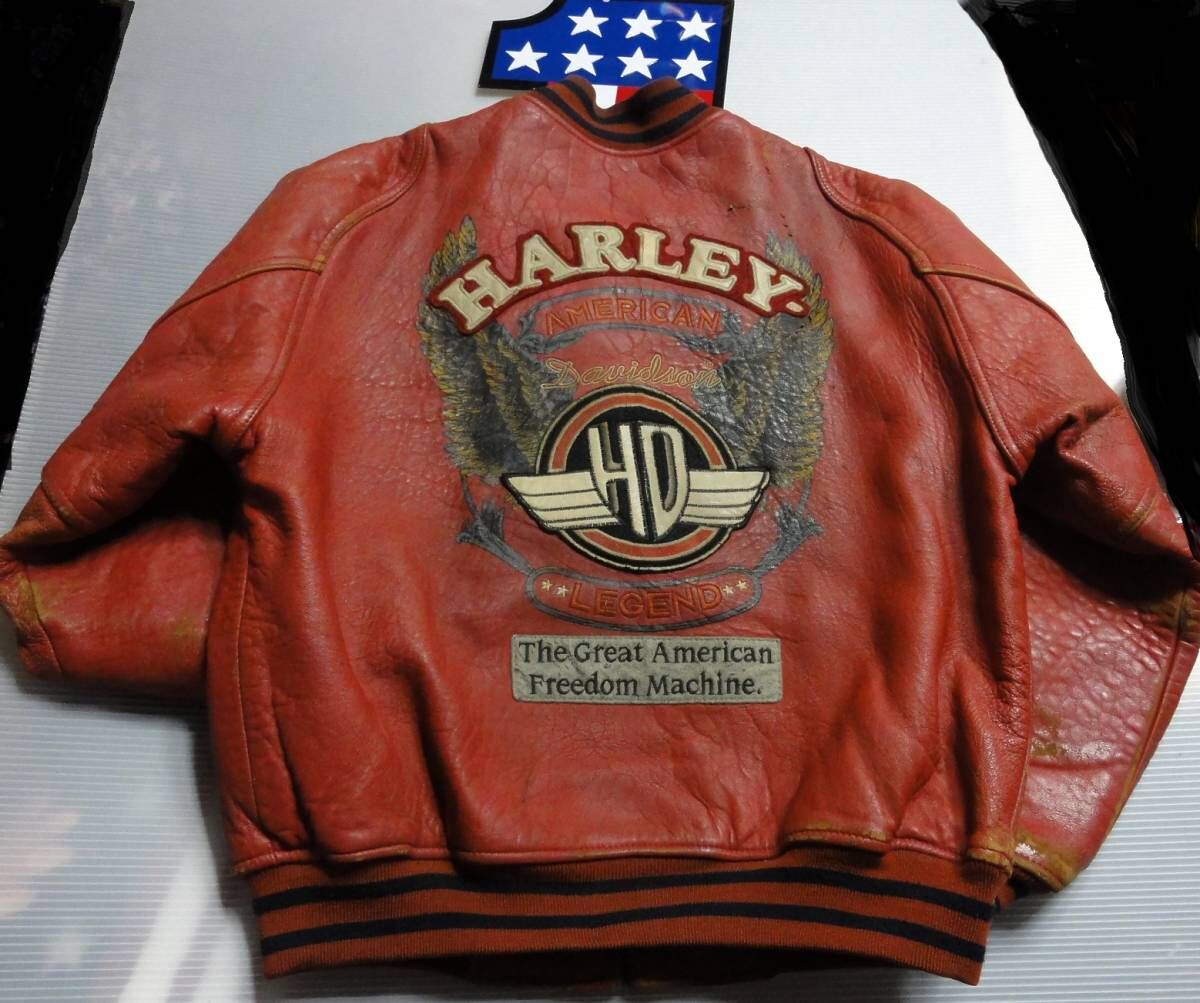 HARLEY-DAVIDSON VTG「牛」 革ジャンケット HARLEY-DAVIDSON VTG「牛」 革ジャンケット
