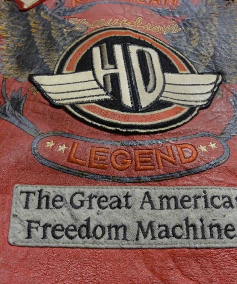 d*9様 【希少】Harley-Davidson 立体ロゴ ヴィンテージ レザー ☆ハーレーダビットソン・HARLEY DAVIDSON・レアなヴィンテージ