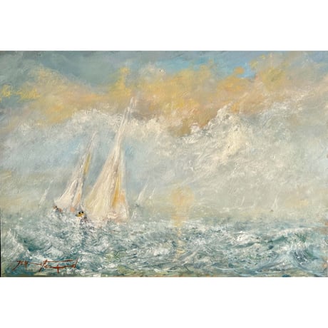 絵画/Fernand Jean作ジャン フェルナン「朝やけ」フランス　美術　風景 絵画/Fernand Jean作ジャン フェルナン「朝やけ」フランス 美術