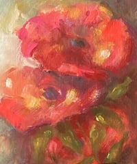 Oil painting（Bristol board) 油絵  HB10426　（11cm x 8cm)