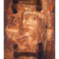 前世の記憶/Mémoire de la vie précédente　油絵　Oil painting　（木製ボード）N0.B10921　29.5㎝ x 40cm