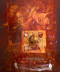 Cause Effect　Oil painting　木製パネル　35㎝x45㎝