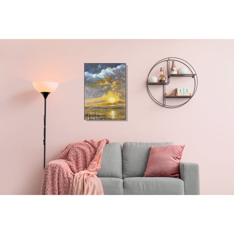 夜明け 油絵 Oilpainting 22.5cmx30cm 4号 木製パネル | Ateli 夜明け 油絵 Oilpainting 22.5cmx30cm 4号 木製パネル | Ateli