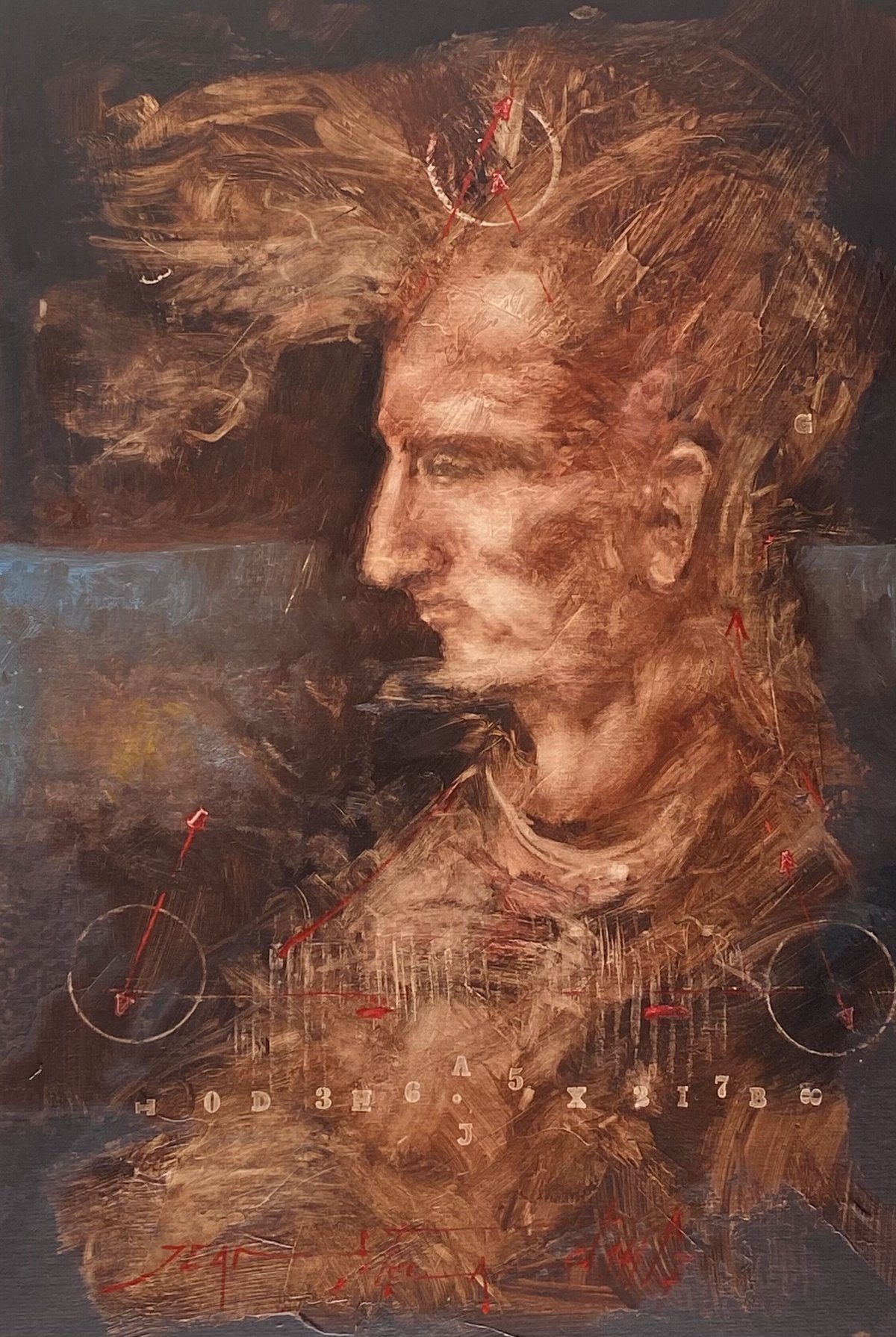 神のプロフィールII Oil painting 油絵 5号 No.HC6-10145 (40