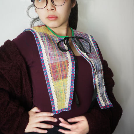 手織り フォークロアなつけ襟