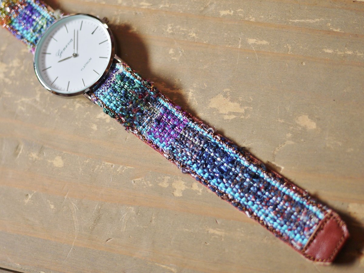 個性的】手織り 腕時計ベルト カラフルな一点物 2color | tailor