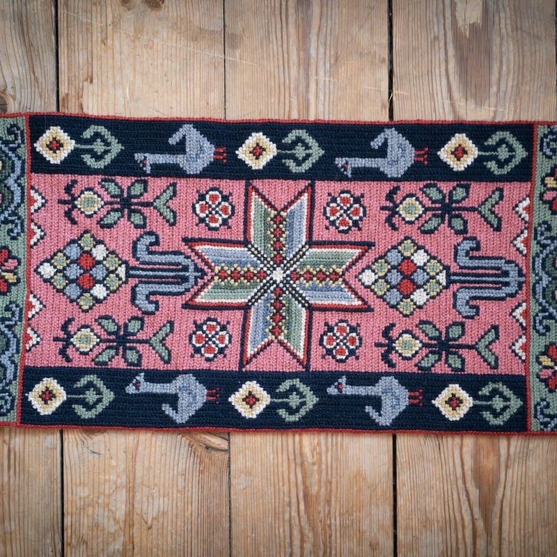 北欧スウェーデン 1980s 手織りTapestry タペストリー 壁掛け