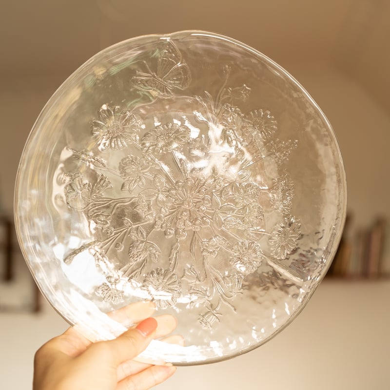 北欧スウェーデン1970s Kosta Boda ガラスプレート24.5cm 北欧スウェーデン1970s Kosta Boda ガラスプレート24.5cm