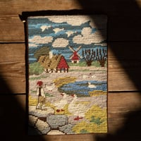 北欧スウェーデン 1970s 手織りTapestry タペストリー 壁掛け