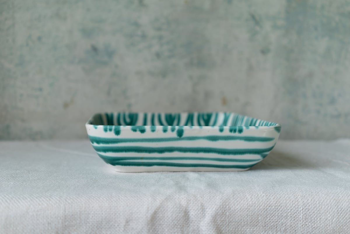 オーストリア1980s Gmundner Keramik 四角大皿 中 | Scandinav