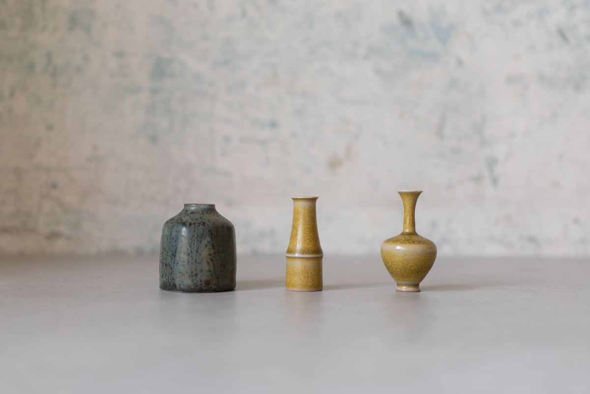 北欧スウェーデン1980s Höganäs ミニチュアフラワーベース | Scandinavi