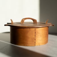 北欧スウェーデン 1980's Svepask 木製キャニスター