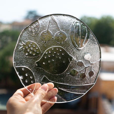 北欧スウェーデン1980 Kosta Boda ガラスプレート | Scandinavian