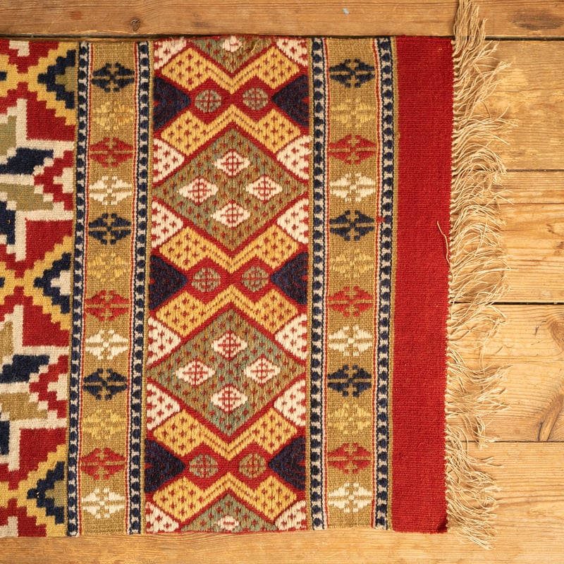 スウェーデン製 ヴィンテージ フレミッシュ織り 北欧伝統織物 マット