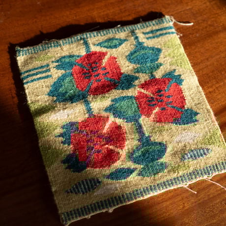 68 フレミッシュ織 スウェーデン 絵織物 製作キット 手織り 花3点セット