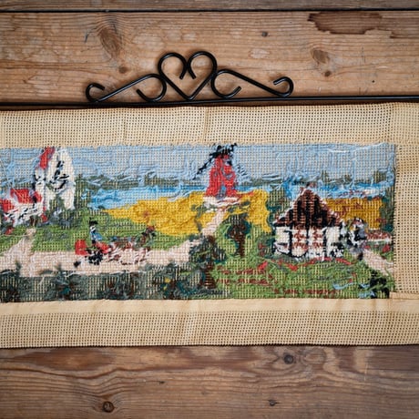 北欧スウェーデン 1980s 手織りTapestry タペストリー 壁掛け