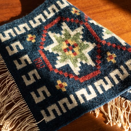 北欧 スウェーデン 1970's 手織りTapestry ラグマット