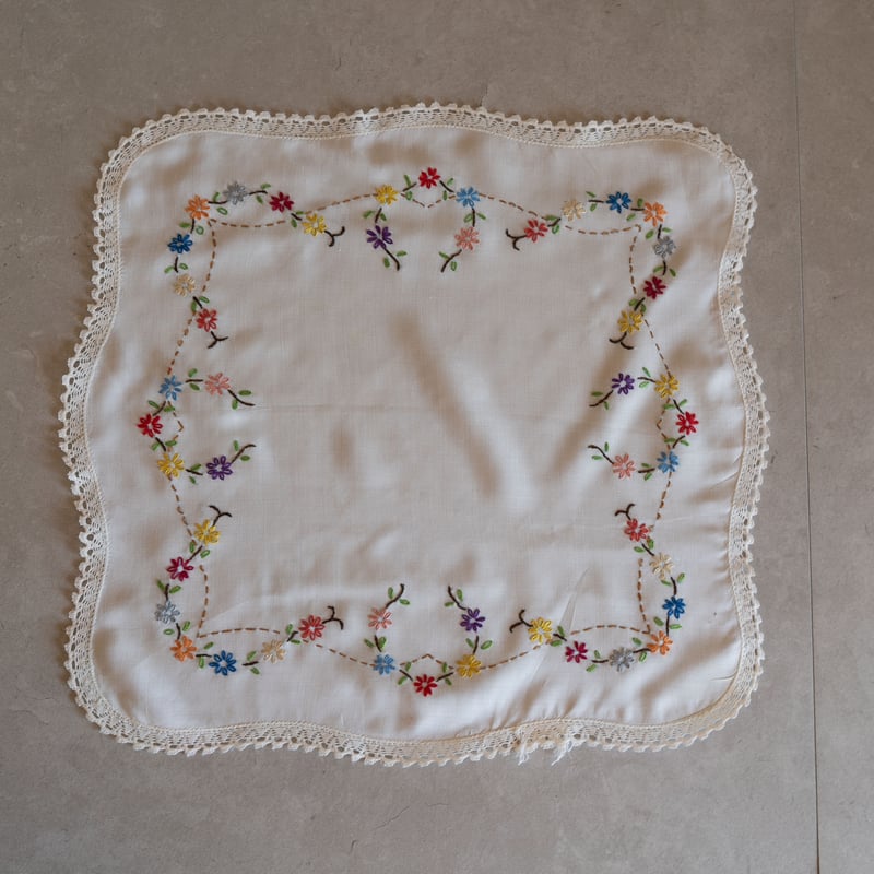 北欧スウェーデン 1980s リネンテーブルクロス | Scandinavian