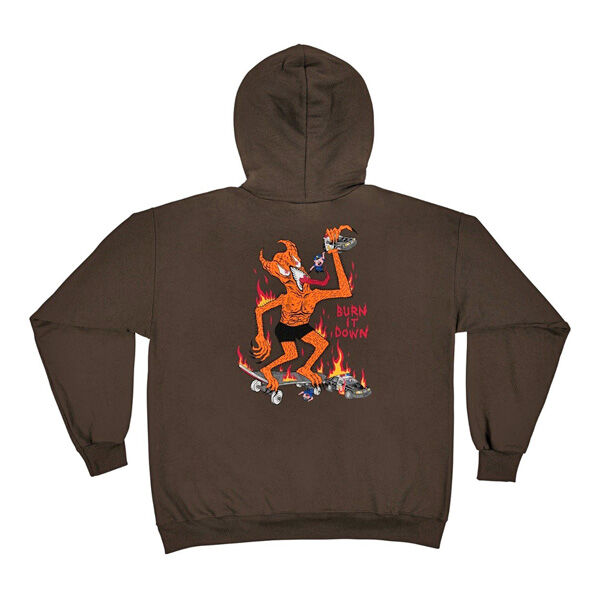 THRASHER【スラッシャー】BURN IT DOWN HOOD DARK CHOCOLATE