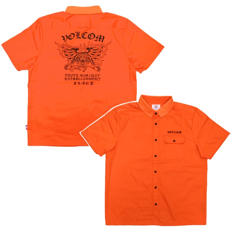VOLCOM シャツ 半袖 オレンジ ボルコム メンズ TOKYO TRUE