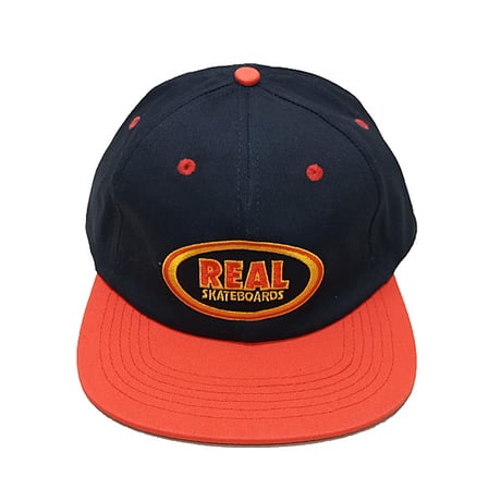 REAL SKATEBOARDS キャップ CAP リアル スケートボード ネイビー　ADJ OVAL EMB STRAPBACK CAP （NAVY）