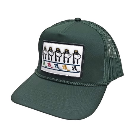 FUCKING AWESOME CAP ファッキンオーサム キャップ　Spike Repeat Embroidered 5 Panel Mesh Hat (Forest Green)
