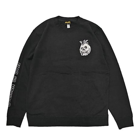 KROOKED スウェット クルキッド　KROOKED SKATEBOARDS NO MONSTER CREWNECK SWEAT（BLACK）